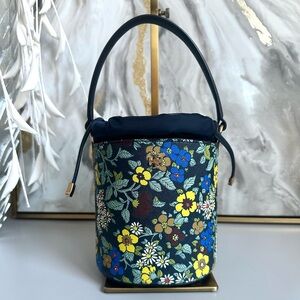Like New Tory Burch Emerson Printed Mini Bucket Bag